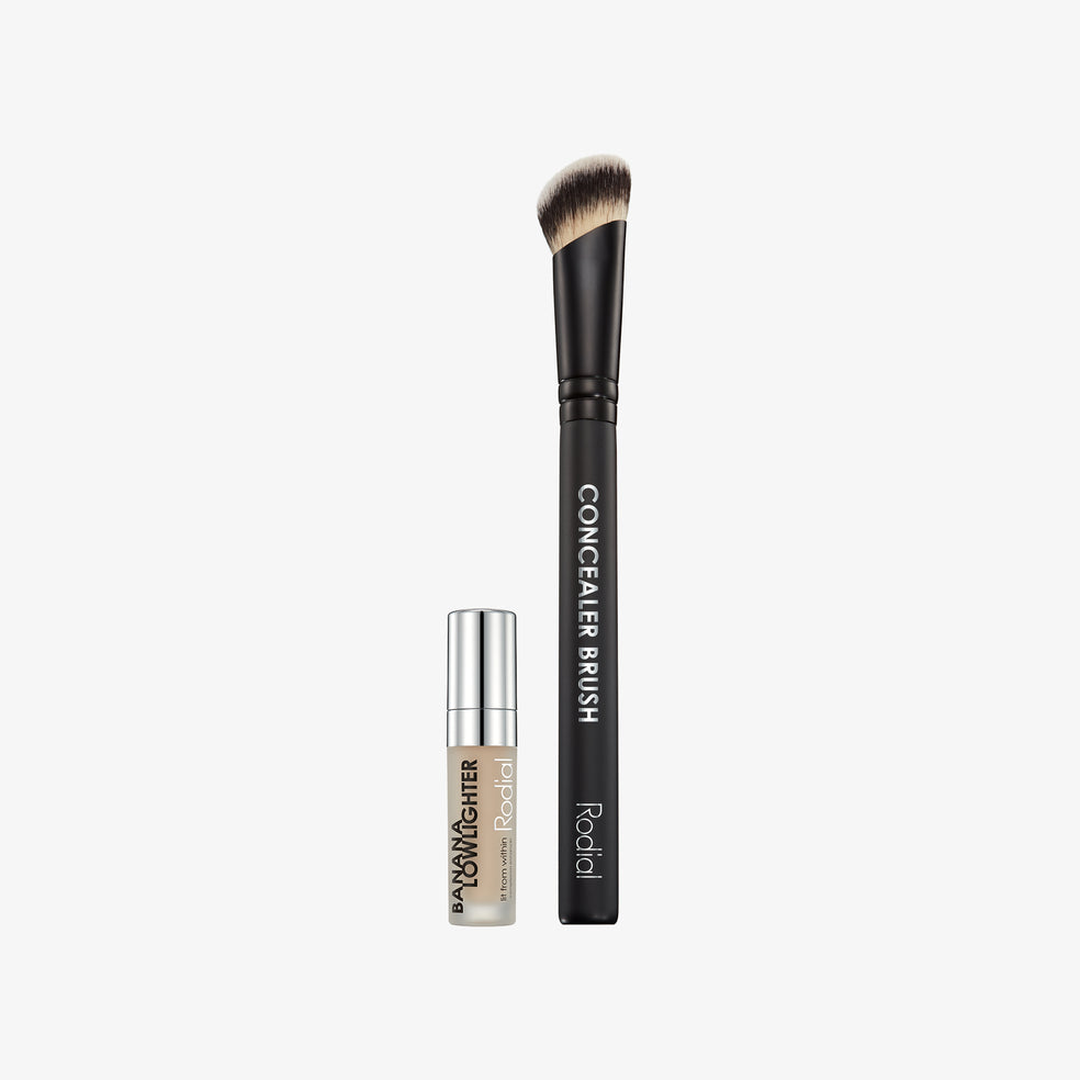Banana Lowlighter Mini & Concealer Brush Pair