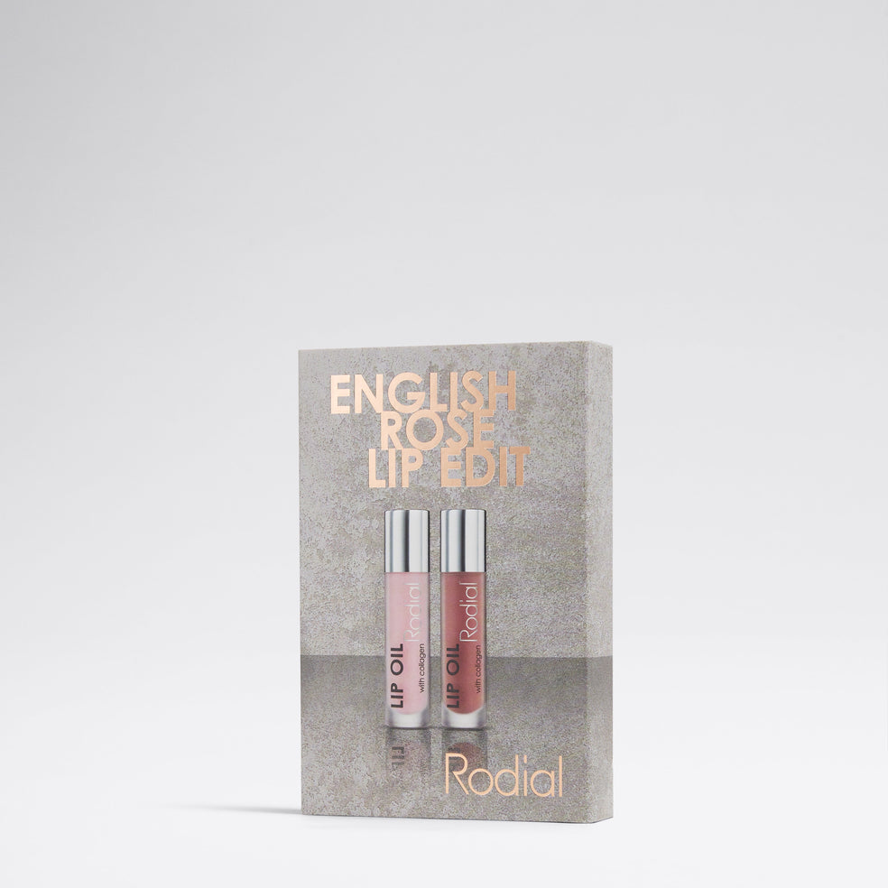 English Rose Lip Edit gift set with Original and Wild Plum Lip Oils