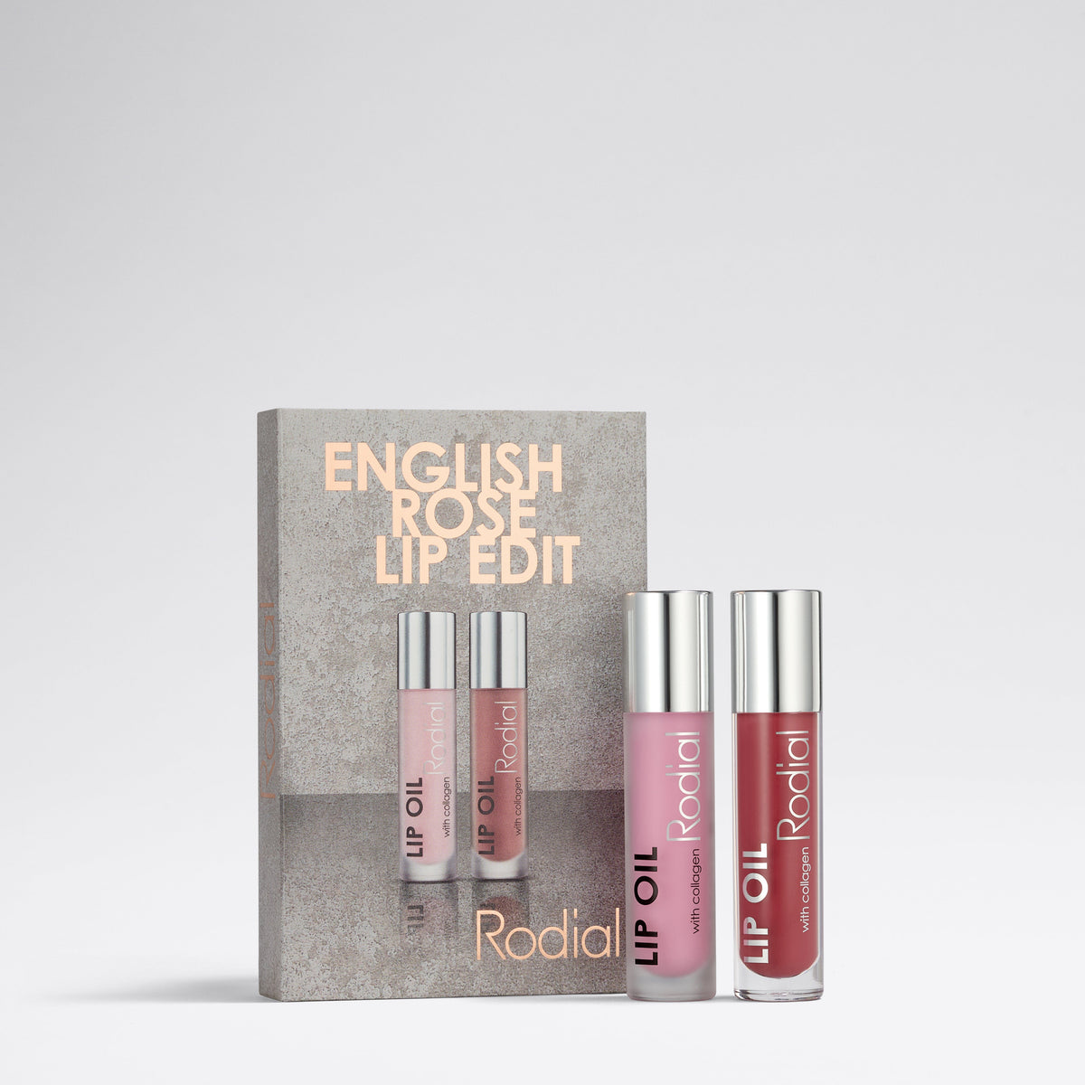 English Rose Lip Edit with both Lip Oils displayed