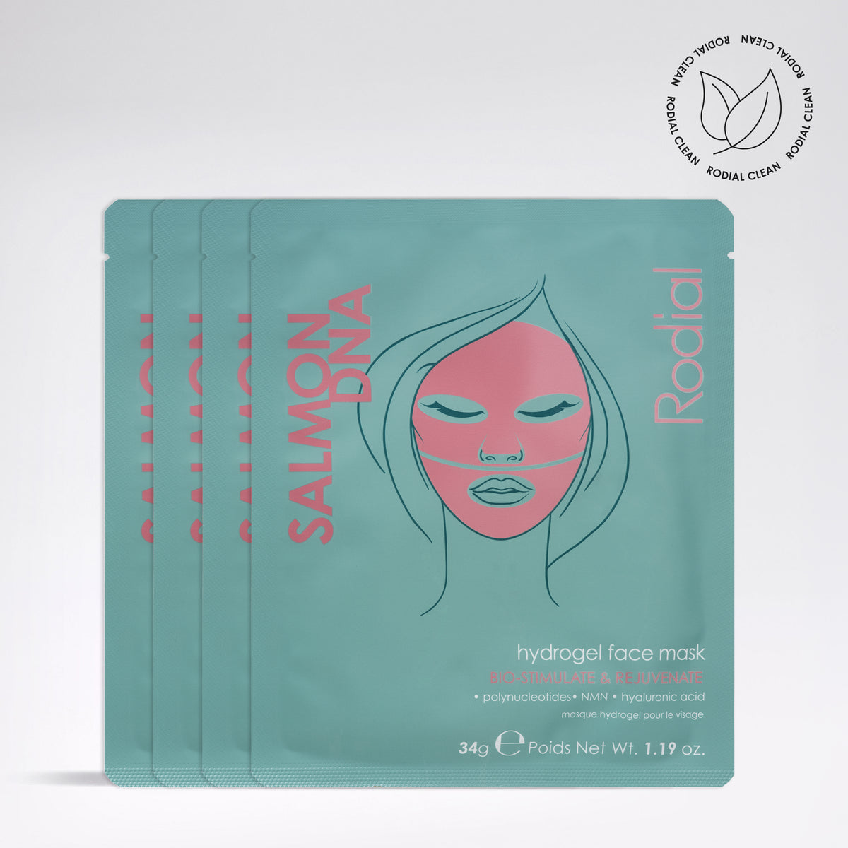 Salmon DNA Hydrogel Face Mask Box of 4